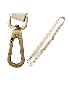 Rafé replacement strap leather ivory beige and brushed brass hardware for bag